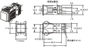 A3S 外形尺寸 3 Square Models (A3SA)_Dim