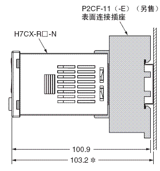 H7CX-R□-N 外形尺寸 9 0