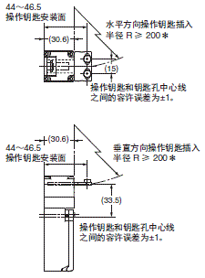 D4NS, D4NS-SK 外形尺寸 30 D4NS-1□F + D4DS-K1_Dim1