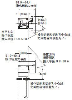 D4NS, D4NS-SK 外形尺寸 36 D4NS-1□F + D4DS-K5_Dim1