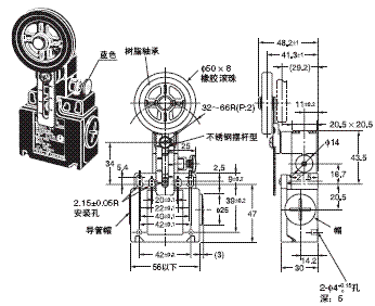 D4N-□R 外形尺寸 24 D4N-5[]2HR_Dim