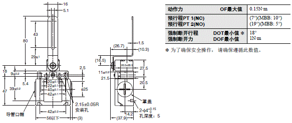 D4NH 外形尺寸 8 D4NH-5□BC_Dim