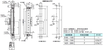 F3SJ系列 外形尺寸 8 Mounting Top/Bottom and Intermediate Brackets_Side mounting_Dim