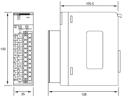 CS1W-AD 外形尺寸 2 