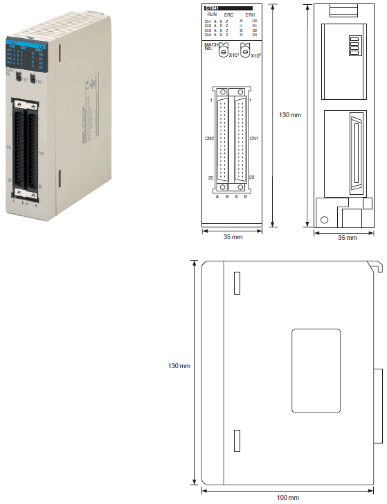 CS1W-CT021 / 041 外形尺寸 2 CS1W-CT021_Dim