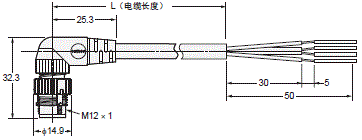 XS5 外形尺寸 19 XS5H_Angled_Dim