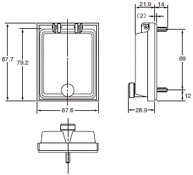 Y92A-□□N 外形尺寸 1 