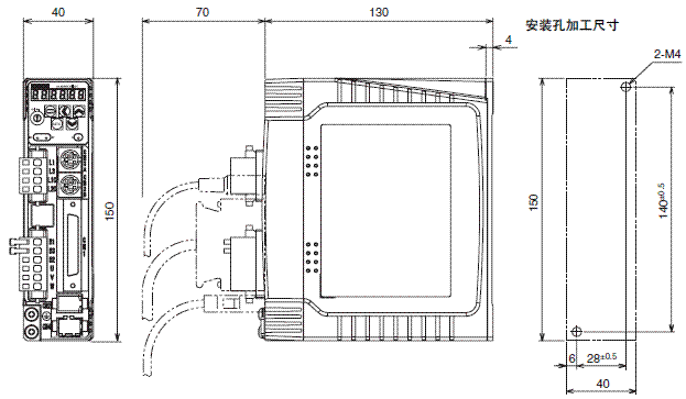 R88M-G, R88D-GT 外形尺寸 2 