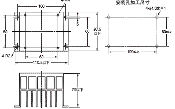 G3PE (三相) 外形尺寸 24 Y92B-P100_Dim