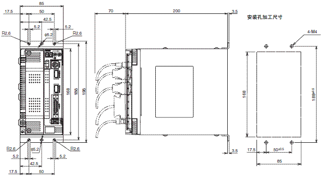 R88M-G, R88D-GN□-ML2 外形尺寸 11 