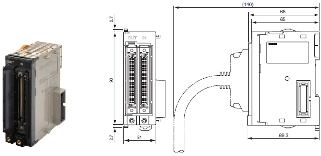 CJ1W-IC / II 外形尺寸 5 CJ1W-II101_Dim