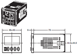 H5CX-□-N 外形尺寸 4 