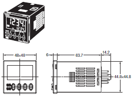 H5CX-□-N 外形尺寸 9 