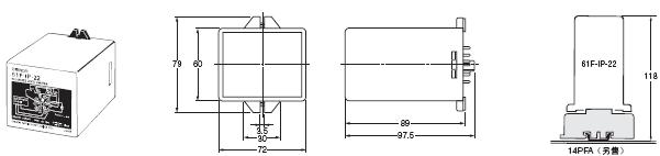 61F-IP-22 外形尺寸 2 