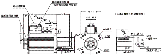 R88M-K, R88D-KN□-ECT 外形尺寸 104 