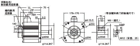 R88M-K, R88D-KN□-ECT 外形尺寸 73 