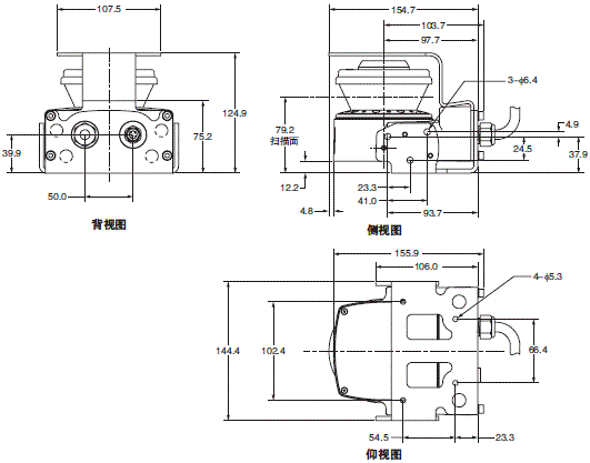 OS32C 外形尺寸 12 