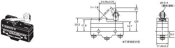 A 外形尺寸 33 A-20GV22-B_Dim