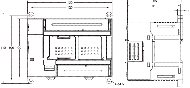 G9SP 外形尺寸 5 G9SP-N10D_Dim