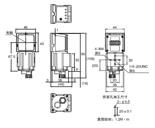 FQ2系列 外形尺寸 3 