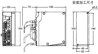 R88L-EC, R88D-KN□-ECT-L 外形尺寸 4 