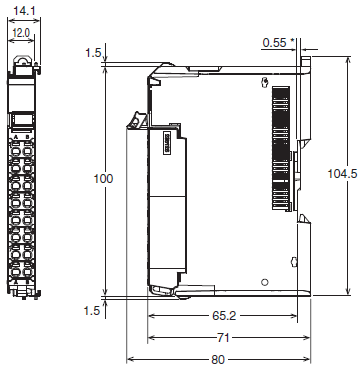 NX-TS 外形尺寸 1 