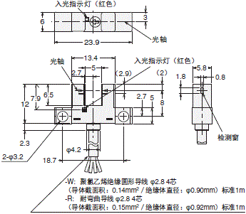 EE-SX95 外形尺寸 1 