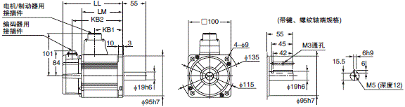 R88M-KE□-Z, R88D-KP□-Z 外形尺寸 30 