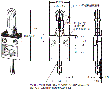 D4C 外形尺寸 27 D4C-□□60_Dim