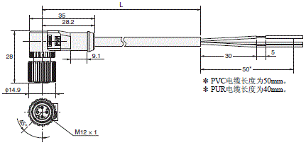 XS2F-M12 外形尺寸 6 