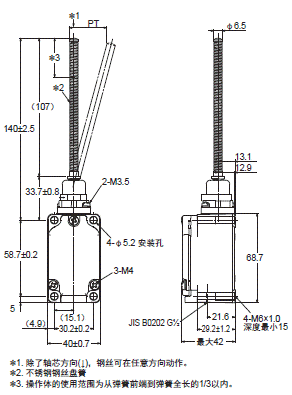 WL-N / WLG 外形尺寸 70 