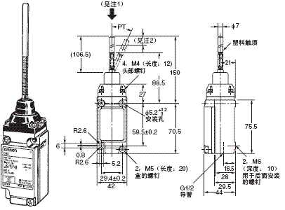 D4A-□N 外形尺寸 38 