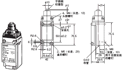 D4A-□N 外形尺寸 26 D4A-3[]09N_Dim