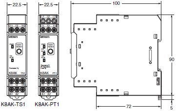 K8AK-TS / PT 外形尺寸 2 