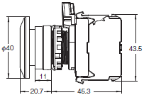 A22NN / A22NL 外形尺寸 10 