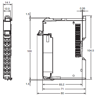 NX-CIF 外形尺寸 1 