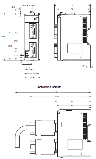 NX-CIF 外形尺寸 2 