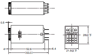 H3YN-□-B 外形尺寸 3 