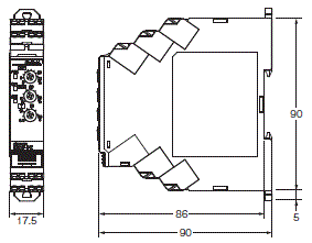 K8DT-PZ 外形尺寸 1 