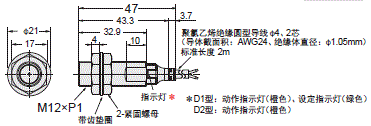 E2E / E2EQ NEXT系列 外形尺寸 38 