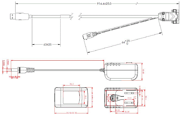 MicroHAWK V430-F/V420-F系列 外形尺寸 32 