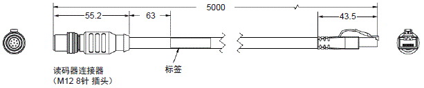 MicroHAWK V430-F/V420-F系列 外形尺寸 12 