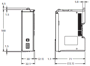 NX-CSG 外形尺寸 2 