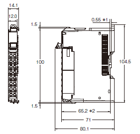 NX-CSG 外形尺寸 3 