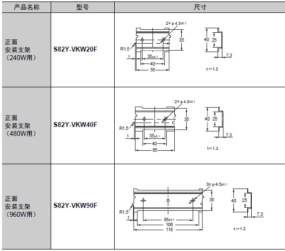 S8VK-WB 外形尺寸 4 