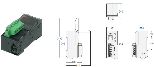 E3X-DRT21 / SRT21 / CIF11 外形尺寸 3 