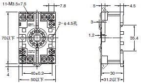 P2RFZ / P2RF, P2R, P7TF, PYFZ / PYF, PTFZ / PTF, PYD, PT, P7LF, PF, P2CF, PFA, P3G / P3GA, PL 外形尺寸 92 