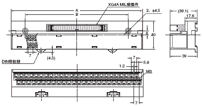 XW2D 外形尺寸 2 XW2D-□□G6_Dim