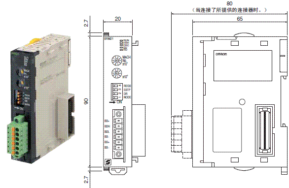 CJ1W-SRM21 外形尺寸 2 CJ1W-SRM21_Dim