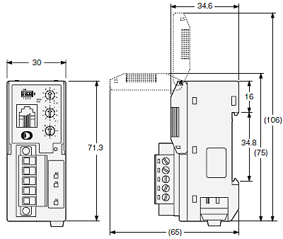 E3X-DRT21-S VER.3 外形尺寸 2 E3X-DRT21-S_Dim